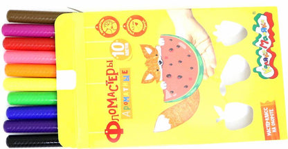 Фломастеры ароматные 10цв, ФАКМ10