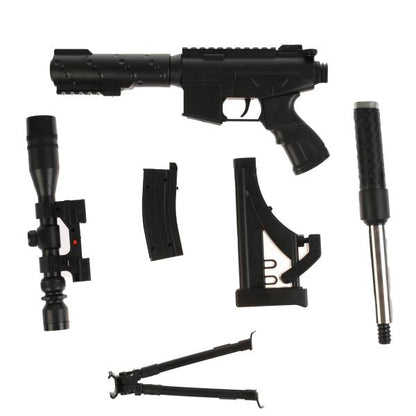 Автомат (п) с laser. прицелом, съемный магазин и приклад 2019 в пак. dans le cor.4*12шт