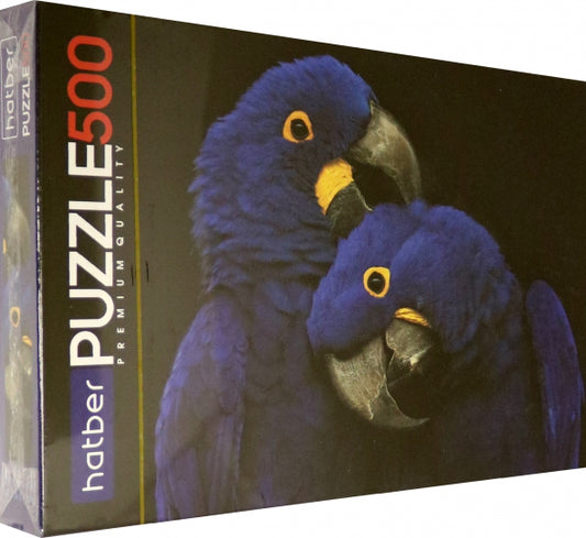 Hatber Puzzle-500 Два синих попугая,500ПЗ2_26178