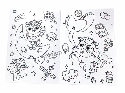 РАСКРАСКА А4 эконом. МИР ЕДИНОРОГОВ