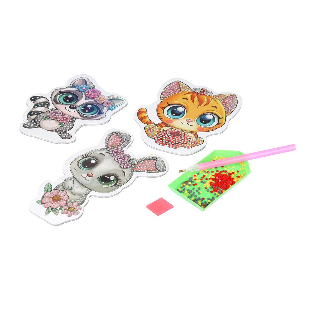 Алмазная мозаика фигурная на подставке 10*15 см любимые питомцы МУЛЬТИ АРТ в кор.100шт