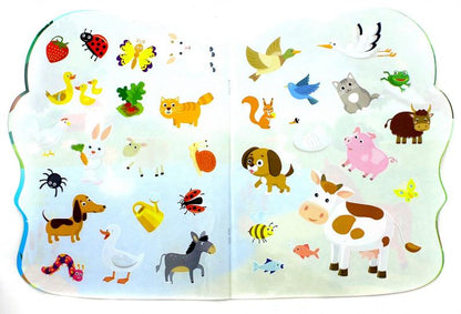 Веселые животные Ферма: книжка с наклейками