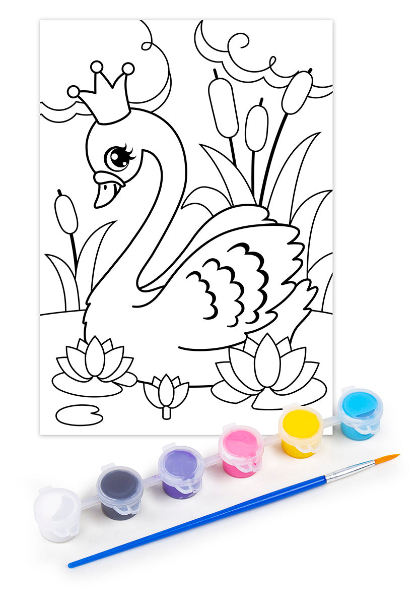 Набор для творчества. Раскраска с блестками "Лебедь"