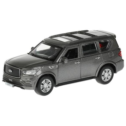 QX80-12-GY 338538 Машина металл INFINITI QX80, длина 12,5 см, двери, багаж, инер, серый, кор. Техноп