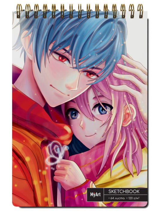 MyArt. СКЕТЧБУК А4 на гребне. АНИМЕ. LOVE STORY