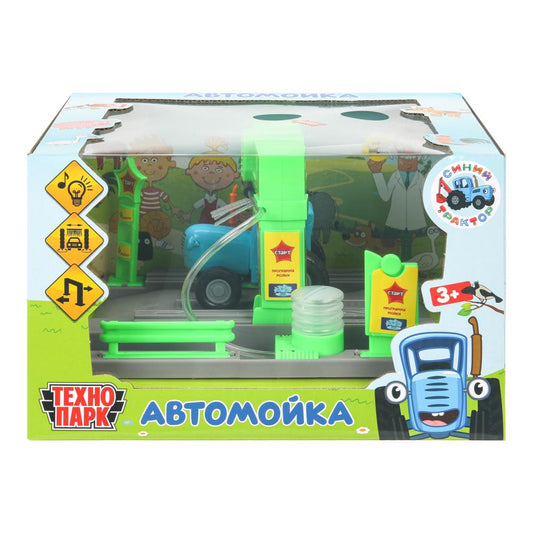 Игрушка пластик свет-АВТОМОЙКА с водой 21 см, кор. ТЕХНОПАРК в кор.2*24шт