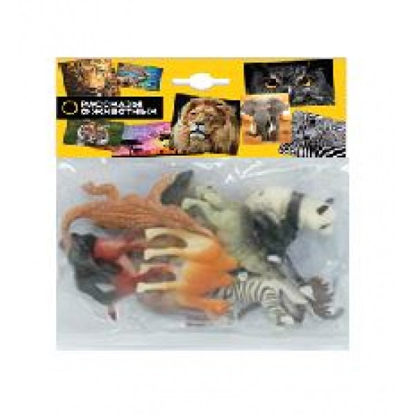 Пластизоль дикие животные 12 шт в пак. Рассказы о животных в кор.2*72наб