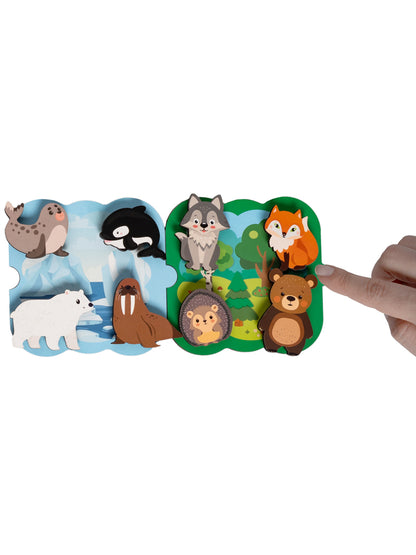 Игрушка из дерева на липучках "Животные" 16 эл.