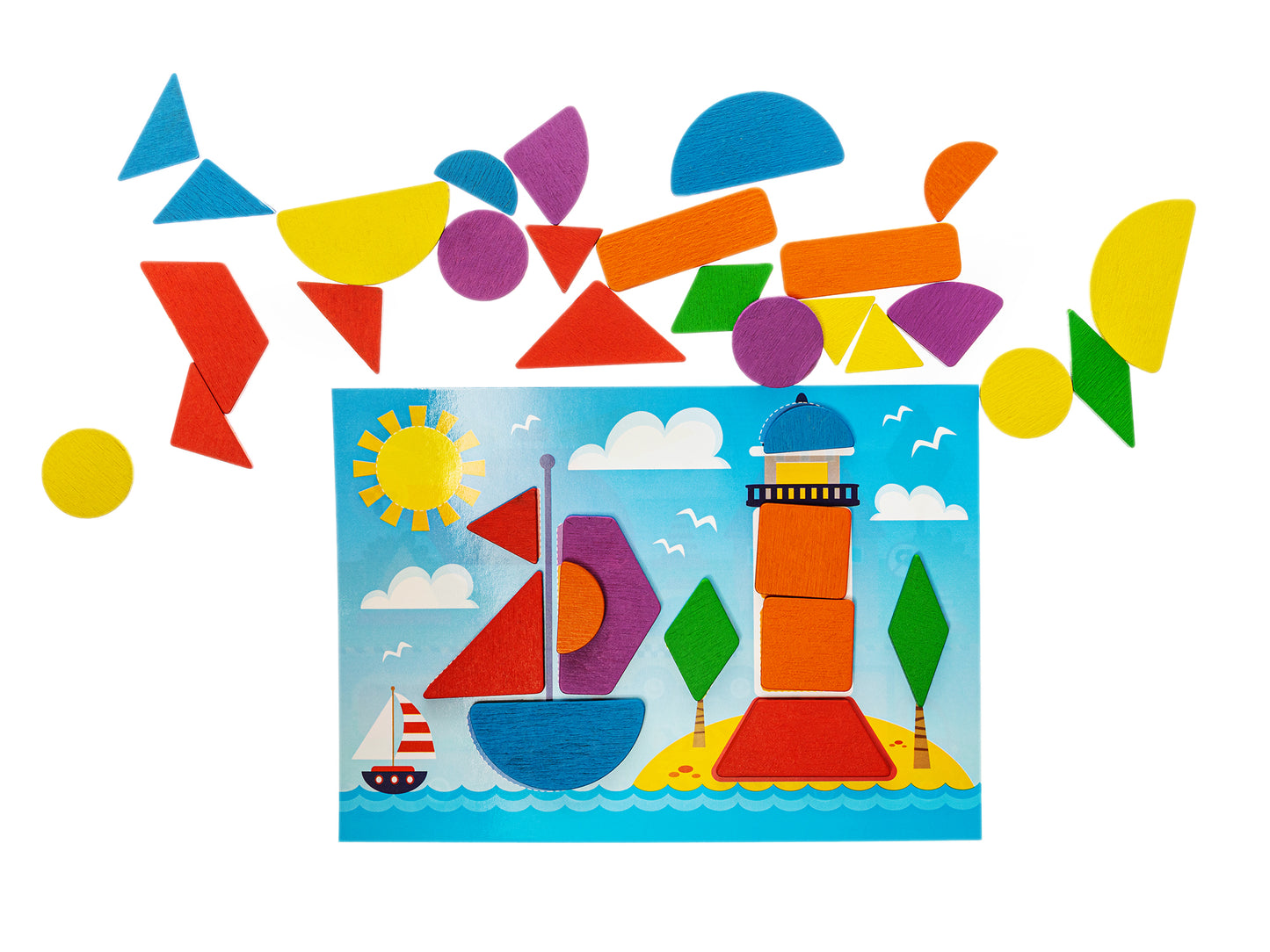 Jouets en bois pour bébé, 18 cartes, 35 pièces