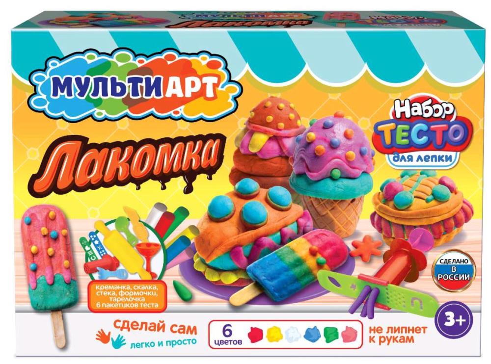 Набор для лепки лакомка, 24 см MultiArt в кор.8шт