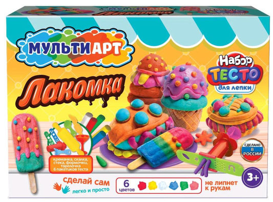 Набор для лепки лакомка, 24 см MultiArt в кор.8шт
