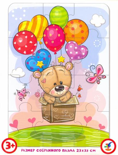 Дрофа. Baby Puzzle. "Мишка и воздушные шары" арт.3844