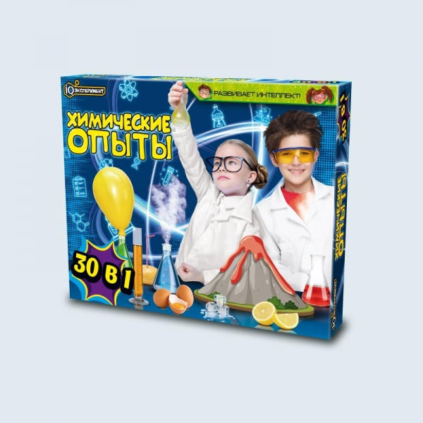 Игрушка опыты химия набор 30 в 1 IQ Эксперимент в кор.8шт