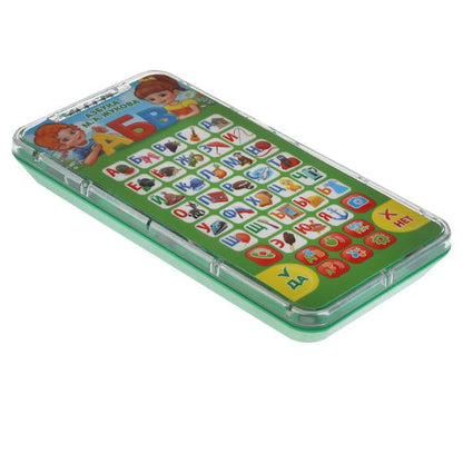 Телефон "ЖУКОВА М.А." обучающий телефон со светом.азбука. 200 слогов, песен, стихов,вопросов, игр,зв