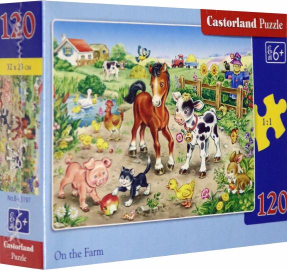 Castorland. Пазл 120 MIDI арт.B-13197 "На ферме"