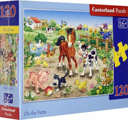 Castorland. Пазл 120 MIDI арт.B-13197 "На ферме"