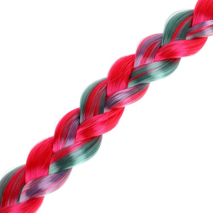 Аксесс. д/девочек СКАЗОЧНЫЙ ПАТРУЛЬ резинка с косой (розовый/бирюзовый) МИЛАЯ ЛЕДИ уп-10шт в кор50уп