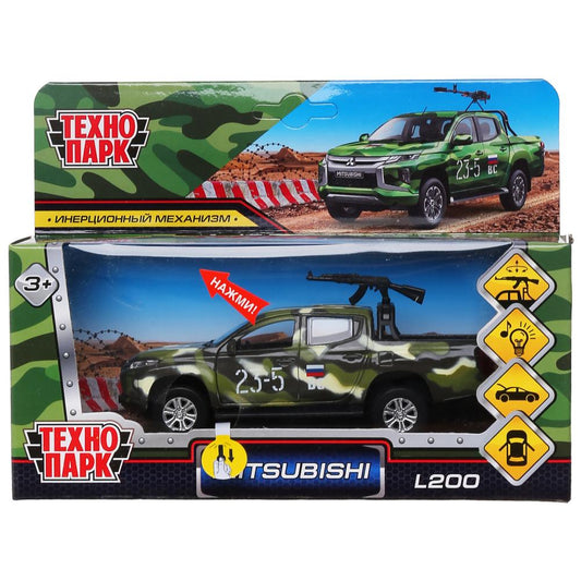 Machine en métal pour véhicule MITSUBISHI L200 PICKUP KAМУФЛЯЖ 13 см, double, cor. Parc technologique dans le cor.2*36шт