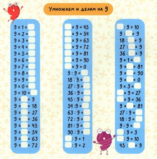 ТРЕНАЖЁР ПО МАТЕМАТИКЕ С КРУТЯЩЕЙСЯ ШПАРГАЛКОЙ. ДЛЯ МАЛЬЧИКОВ