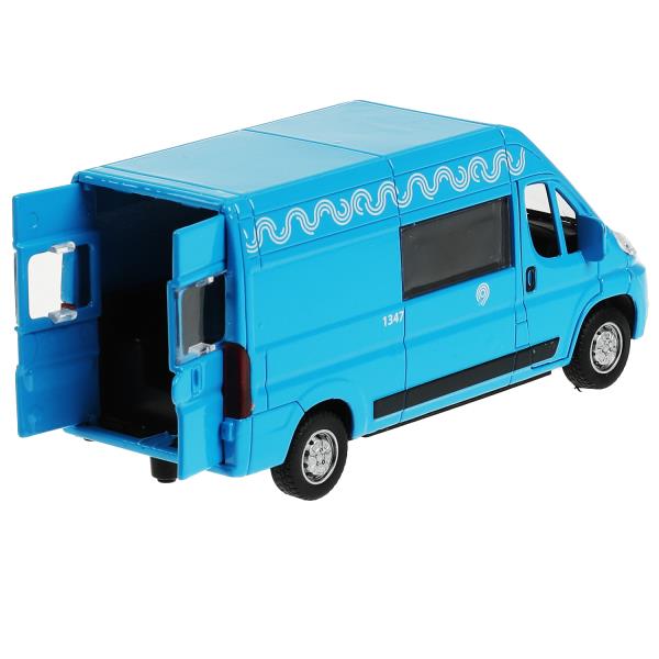 Технопарк. Модель "Citroen Jumper Метрополитен" 14см, двер, баг,инер, синий арт.JUMPER-14MOS-BU (72)