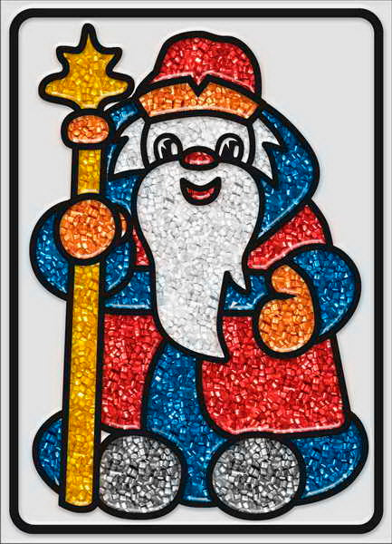 Игра "Насыпь-наклей" ( Дед мороз)      275x305x22-1шт               370x340x260-коробка