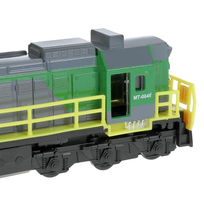 4630115529163 Модель металл свет-звук ЛОКОМОТИВ 19 см, двери, инерц, зеленый, кор. Технопарк в кор.2*2
