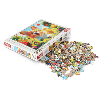 Бегущий корги. Пазлы в коробке 500 détails. 225х320х40 mm. Умные игры в кор.10шт