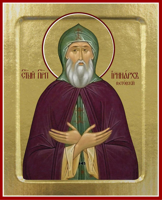 Икона Иринарха Ростовского, преподобного (на дереве): 125 х 160