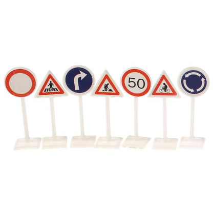 Modèle en plastique СВЕТОФОР С ДОРОЖНЫМИ ЗНАКАМИ, blister' ТЕХНОПАРК в кор.2*120шт