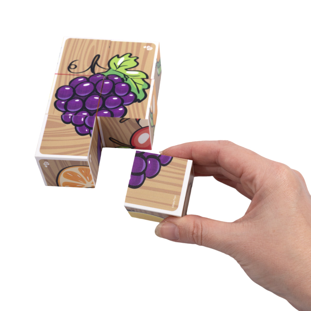 Кубики "Фрукты" (без обклейки) 6 шт Jouets pour bébé