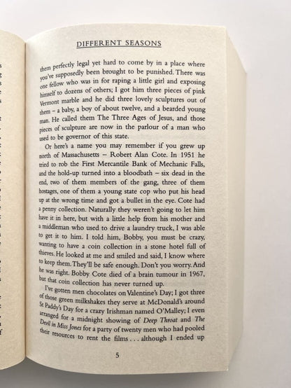 Different Seasons (Четыре сезона)