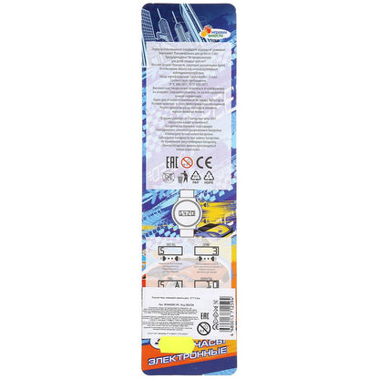 Часы показывают время и дату, на блистере 27*7*1,5см ТМ "ИГРАЕМ ВМЕСТЕ" в кор.4*180шт