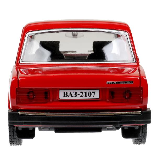 Машина металл свет-звук LADA ваз 2107, дв, кап, баг, св-зв,инер,17,5 см,крас Технопарк в кор.2*18шт
