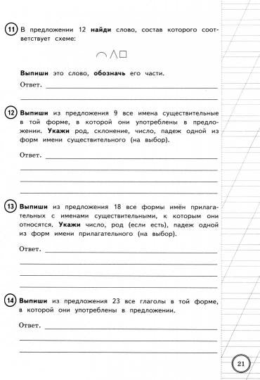 ВПР Русский язык 4 класс. Типовые задания. 25 вариантов СтатГрад ФИОКО