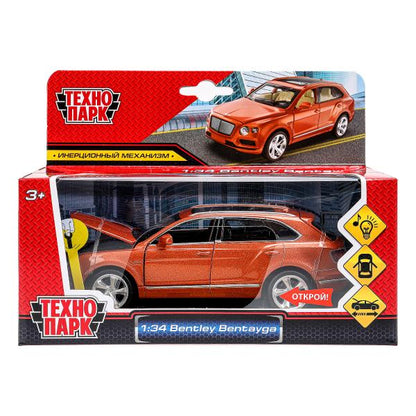Машина металл свет-звук bentley bentayga, 15,1 см, двери, капот, инерция Технопарк в кор.2*24шт