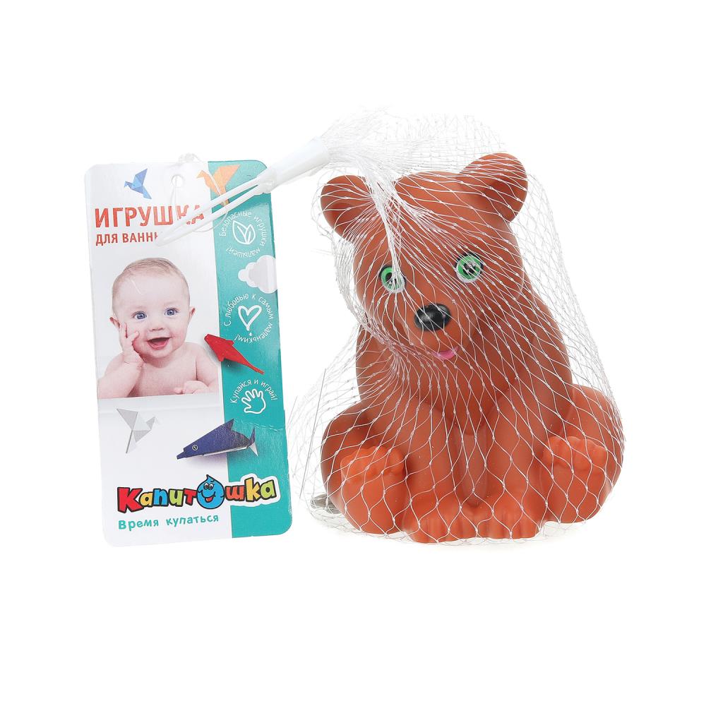 Игрушка пластизоль для ванны мишка, в сетке КАПИТОШКА в кор.2*144шт