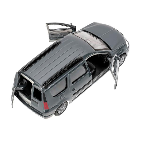 Машина металл LADA LARGUS длина 12 см, двери, багаж, инерц, кор. Технопарк в кор.2*24шт