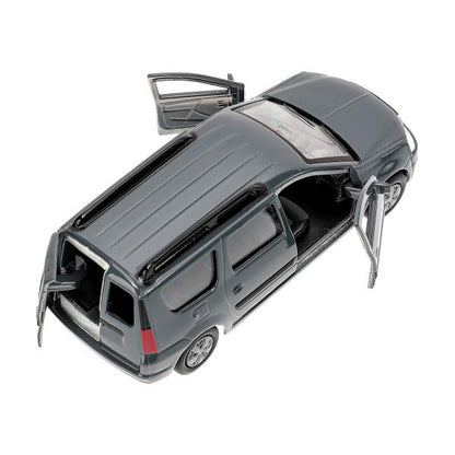 Машина металл LADA LARGUS длина 12 см, двери, багаж, инерц, кор. Технопарк в кор.2*24шт