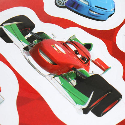 Наклейки бумажные, а5, тачки МУЛЬТИ АРТ в кор.500шт