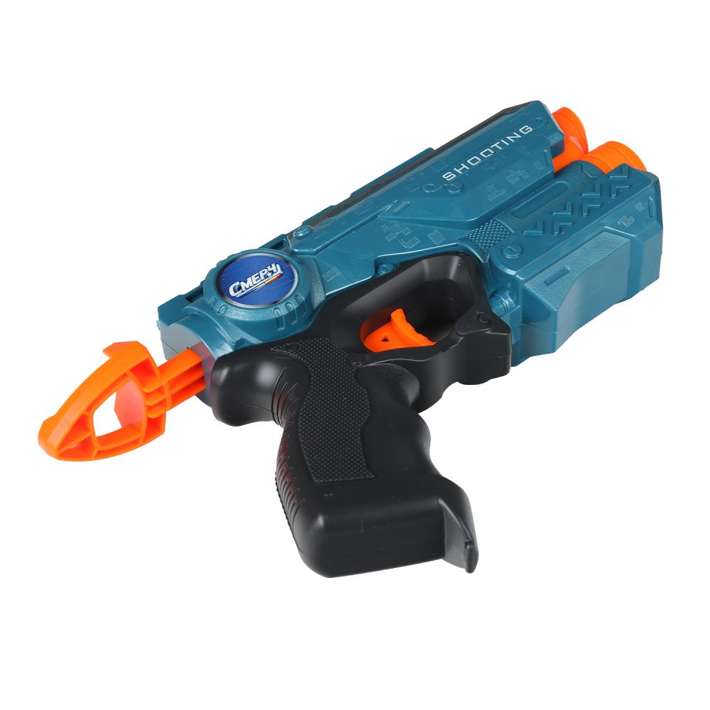 Бластер с мягкими пулями коробка 23*4,5*16см Смерч в кор.2*60шт