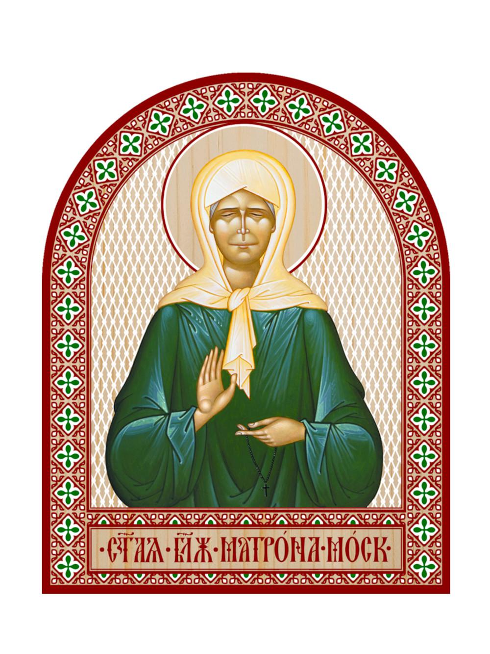 Икона аркой Матрона Московская, блаженная (на дереве): 95 х 120