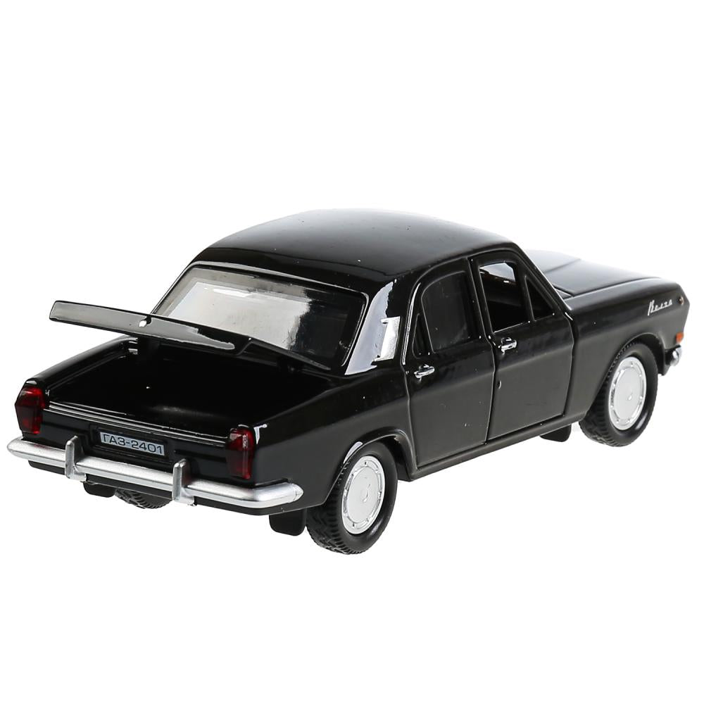 2401-12-BK 299335 Машина металл ГАЗ-2401 ВОЛГА длина 12 см, двери, багаж, инерц, черный, кор. Техноп