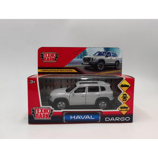 DARGO-12-SR Машина металл HAVAL haval dargo,дл 12 см, дв,багаж,инер, серебристый, в кор. Технопарк в