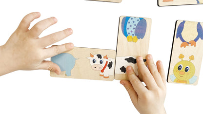 00771 Домино деревянное "Веселая змейка"