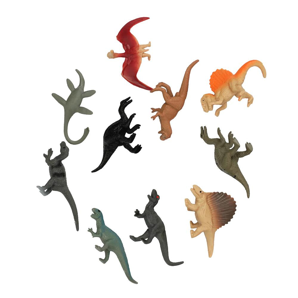 Игрушки пластизоль набор из 10-ти динозавров в пакете ИГРАЕМ ВМЕСТЕ в кор.2*72наб