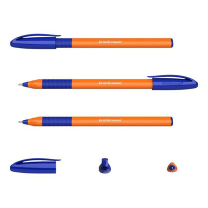 ErichKrause® Ручка шариковая "Orange Stick&Grip.Ultra Glide Technology"U-109 синяя (пошт) арт.47591
