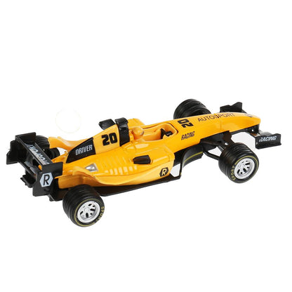 F1-14RE-S 297503 Машина металл "Суперкар Ф-1", длина 14см, звук, желтый, на русс. кор. Технопарк в
