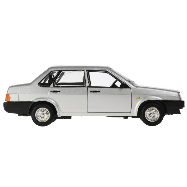 Машина металл свет-звук LADA 21099, 18,5 см, дв., кап.,баг.,инер.,сер., кор. Технопарк в кор.2*12шт