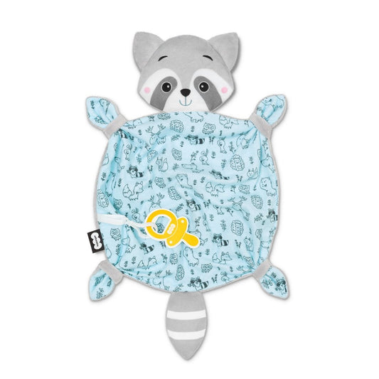 907 Игрушка "Мякиши" комфортер (Енотик с держателем для соски)