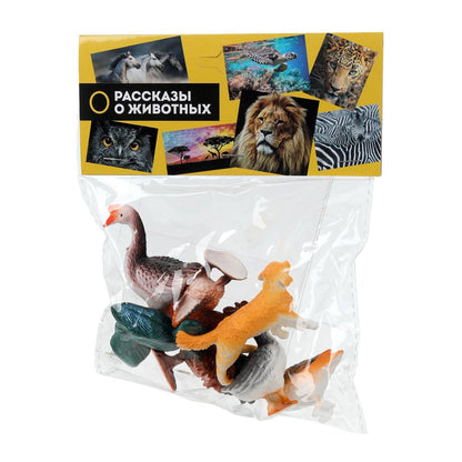 Jeu en plastique pour la maison 7 pièces. dans le paquet. Рассказы о животных в кор.2*72наб